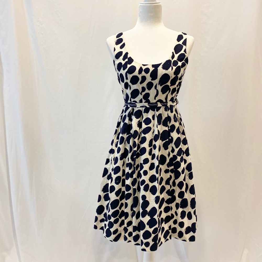 GUC Jcrew Navy Spotted Dress